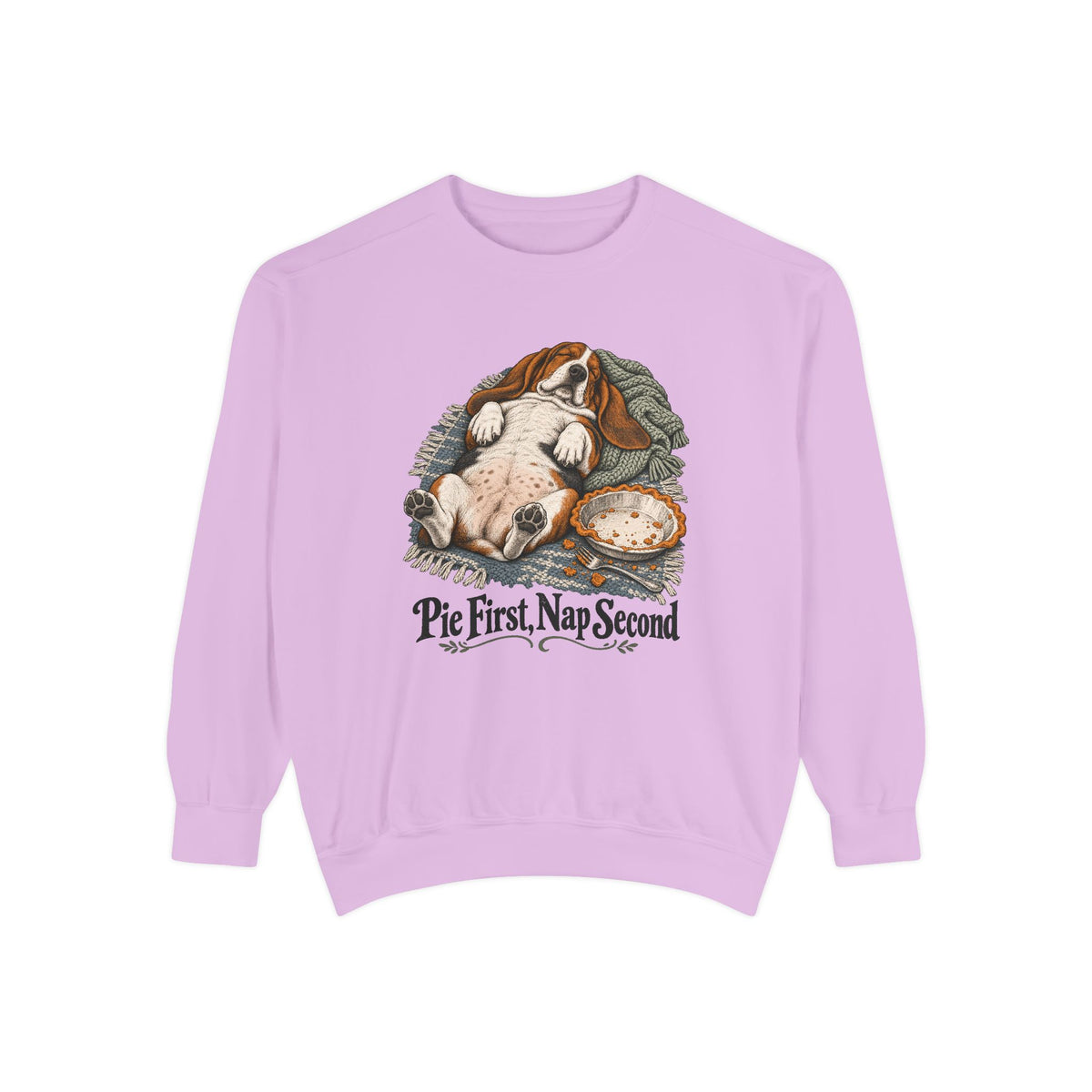 Pie First, Nap Second Sweatshirt – Orchid