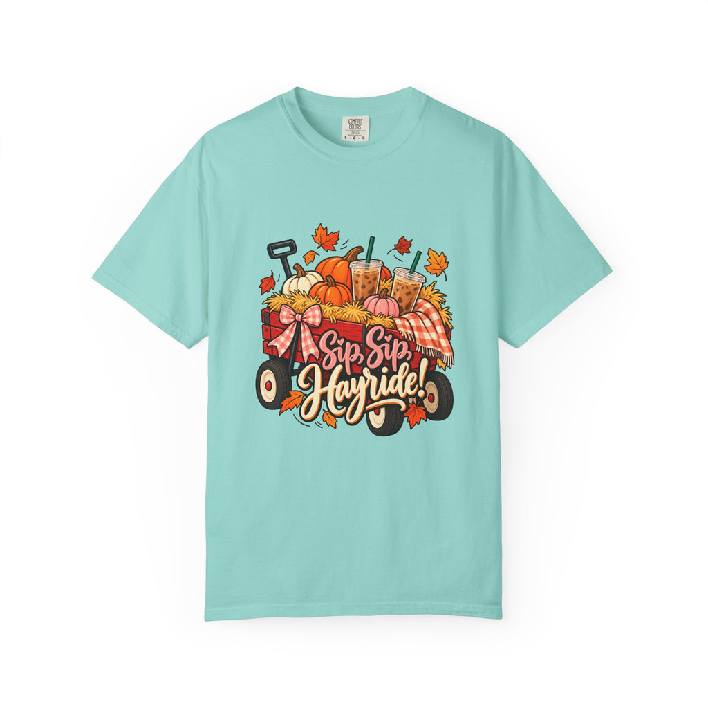 Sip, Sip, Hayride! T-Shirt – Chalky Mint