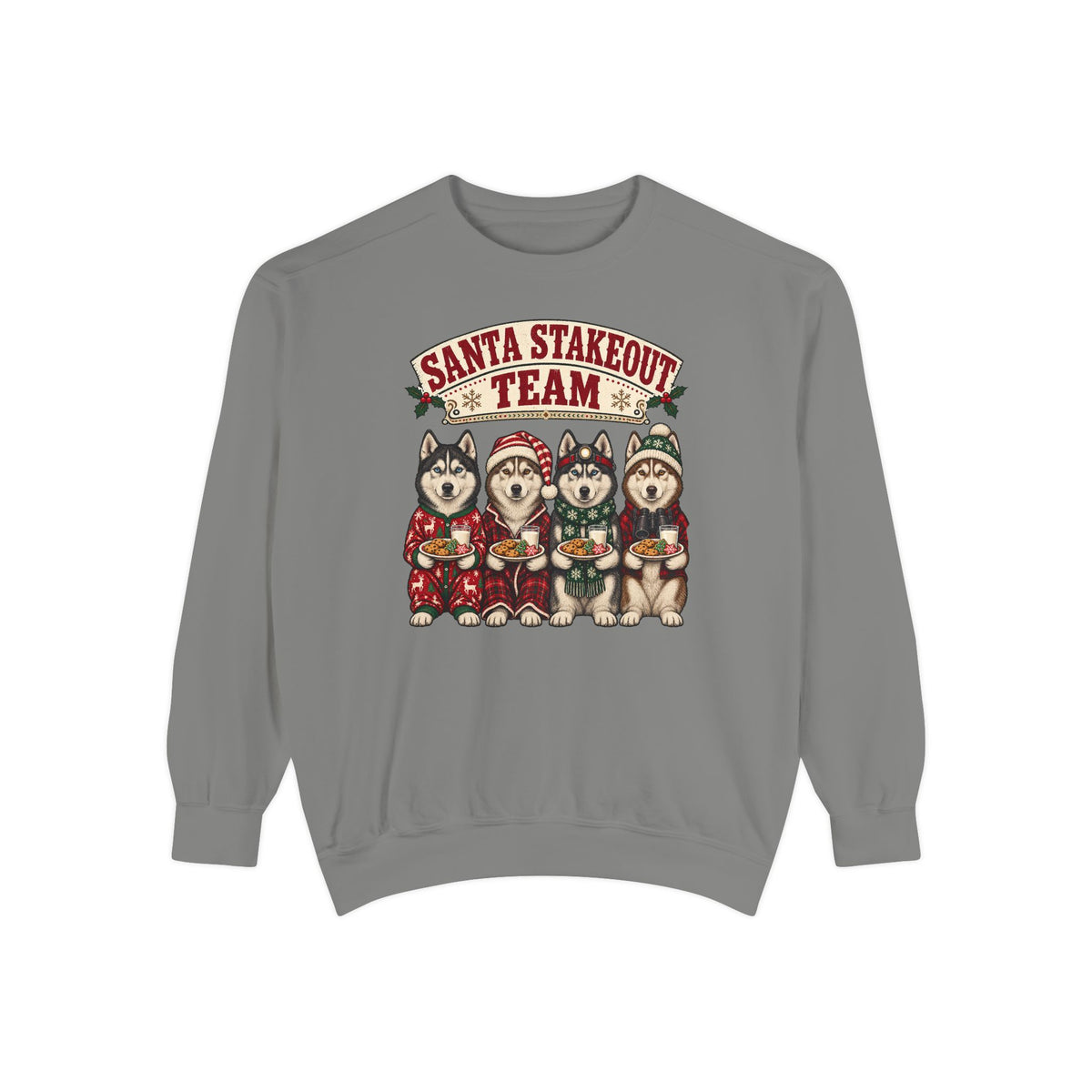 Santa Stakeout Team Sweatshirt – Grey