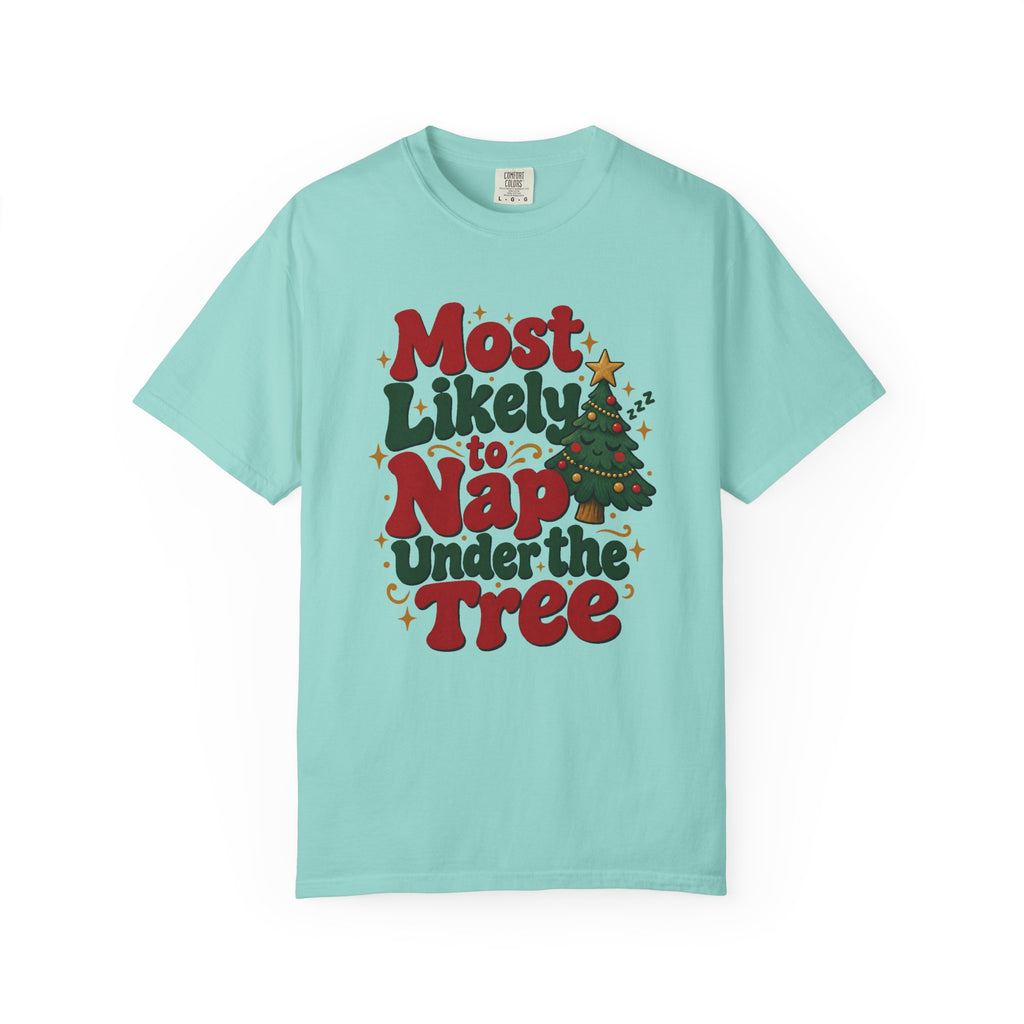 Most Likely to Nap Under the Tree T-Shirt – Chalky Mint