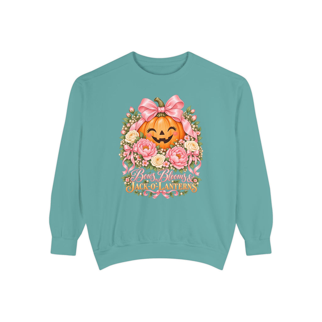 Bows, Blooms & Jack-o'-Lanterns Sweatshirt – Seafoam