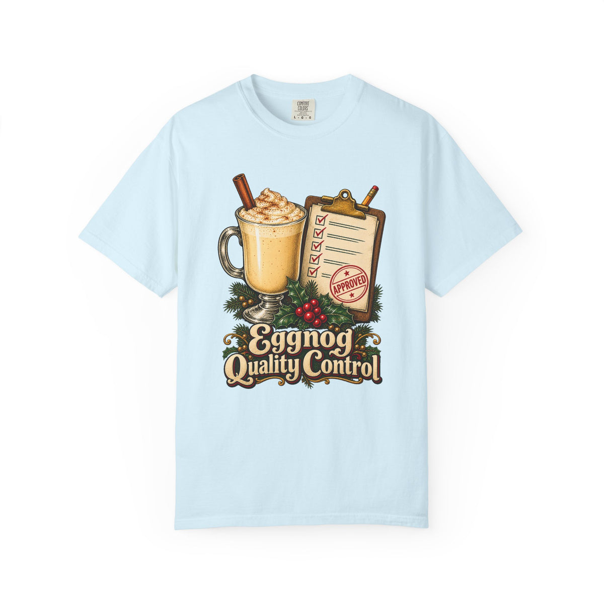 Eggnog Quality Control T-Shirt – Chambray