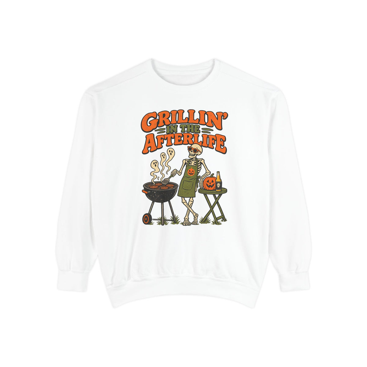 Grillin' in the Afterlife Sweatshirt – White
