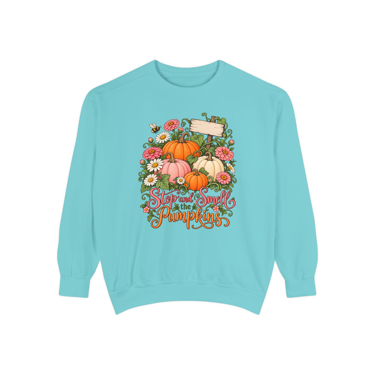 Stop and Smell the Pumpkins Sweatshirt – Chalky Mint