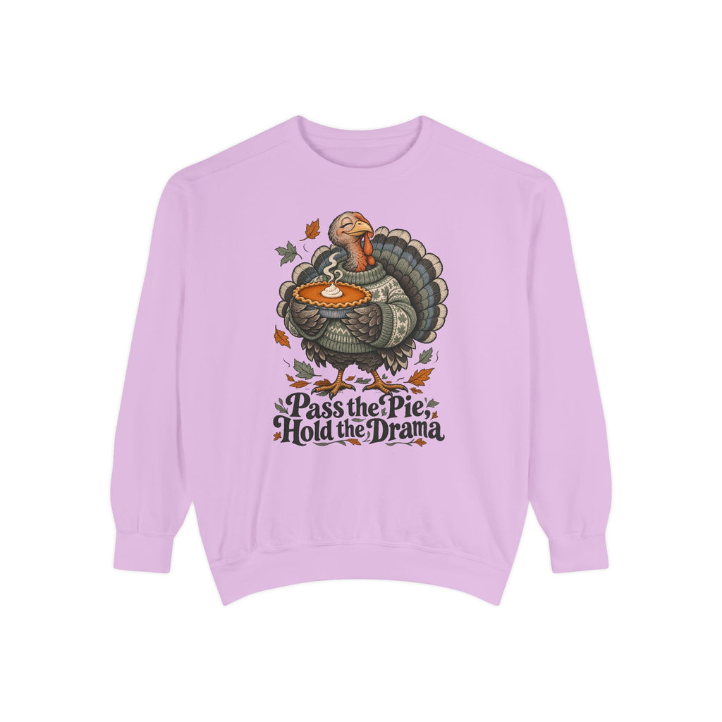 Pass the Pie, Hold the Drama Sweatshirt – Orchid