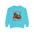 Looks Scary, Wants Belly Rubs Sweatshirt – front view