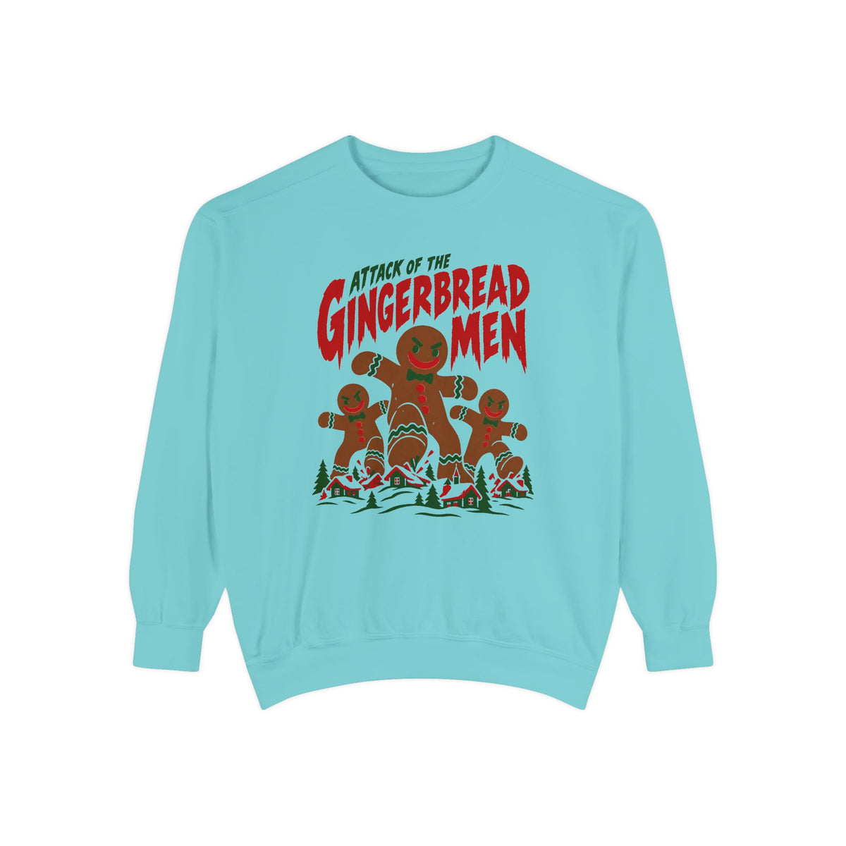 Attack of the Gingerbread Men Sweatshirt – Chalky Mint