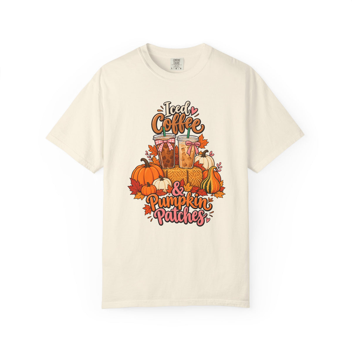Iced Coffee & Pumpkin Patches T-Shirt – Ivory