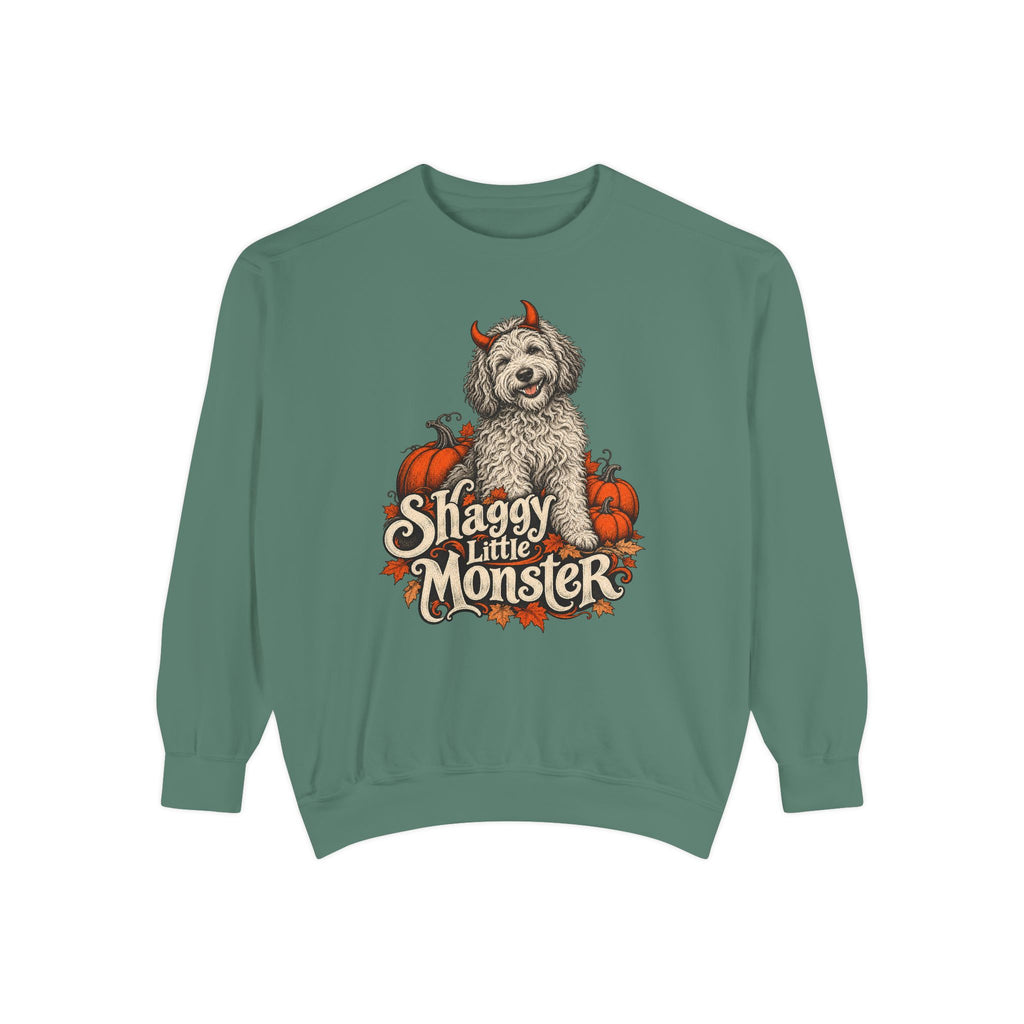 Shaggy Little Monster Sweatshirt – Light Green