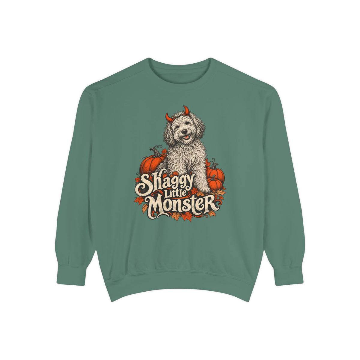 Shaggy Little Monster Sweatshirt – Light Green