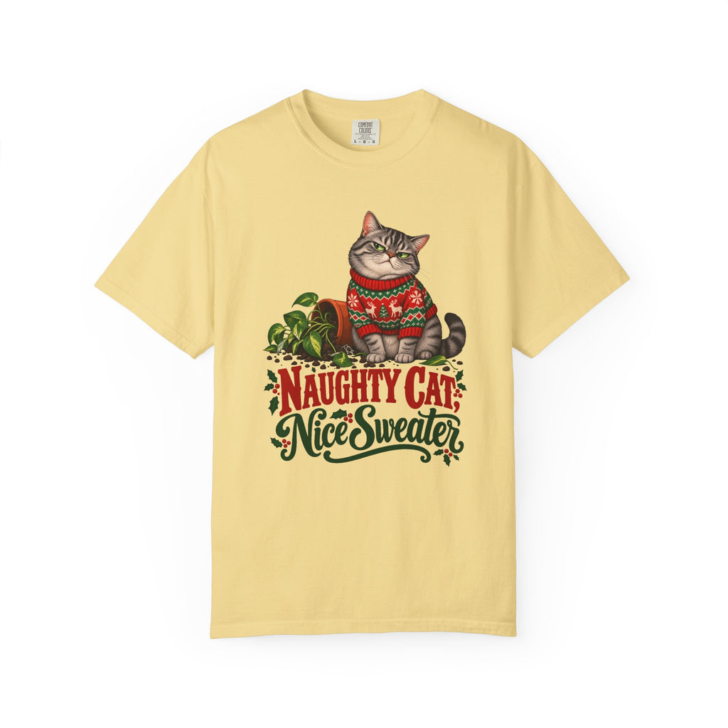 Naughty Cat, Nice Sweater T-Shirt – Butter
