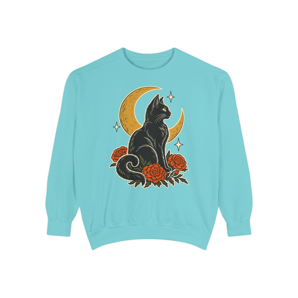 Moonlit Black Cat Sweatshirt – Chalky Mint