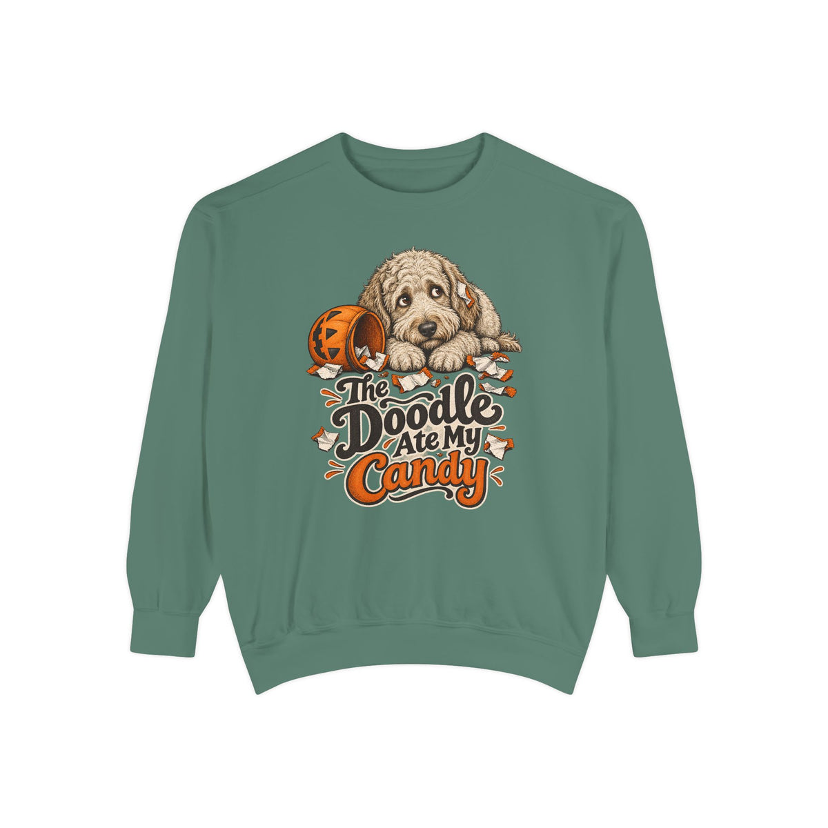 The Doodle Ate My Candy Sweatshirt – Light Green