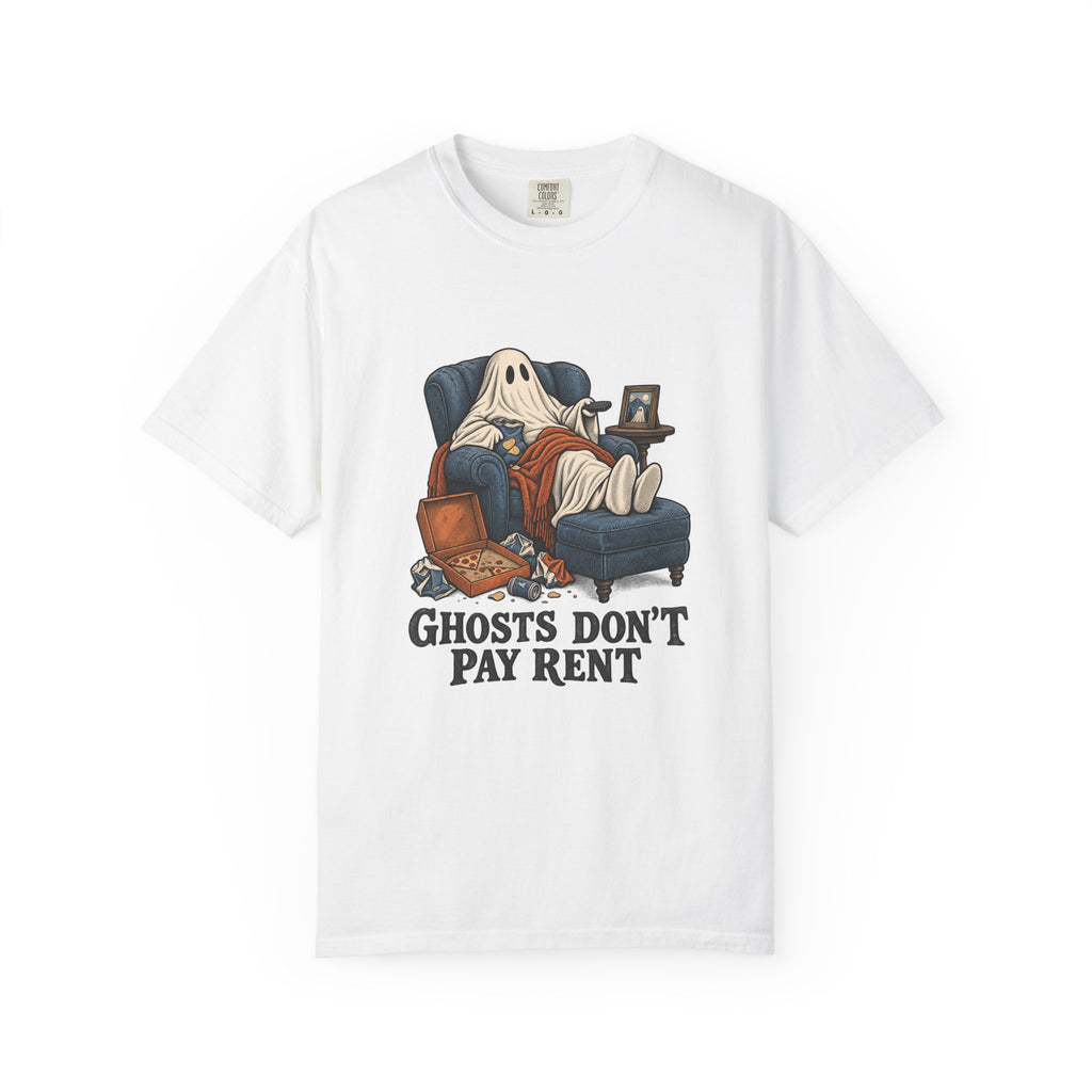 Ghosts Don't Pay Rent T-Shirt – White