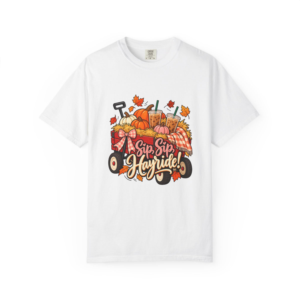 Sip, Sip, Hayride! T-Shirt – White