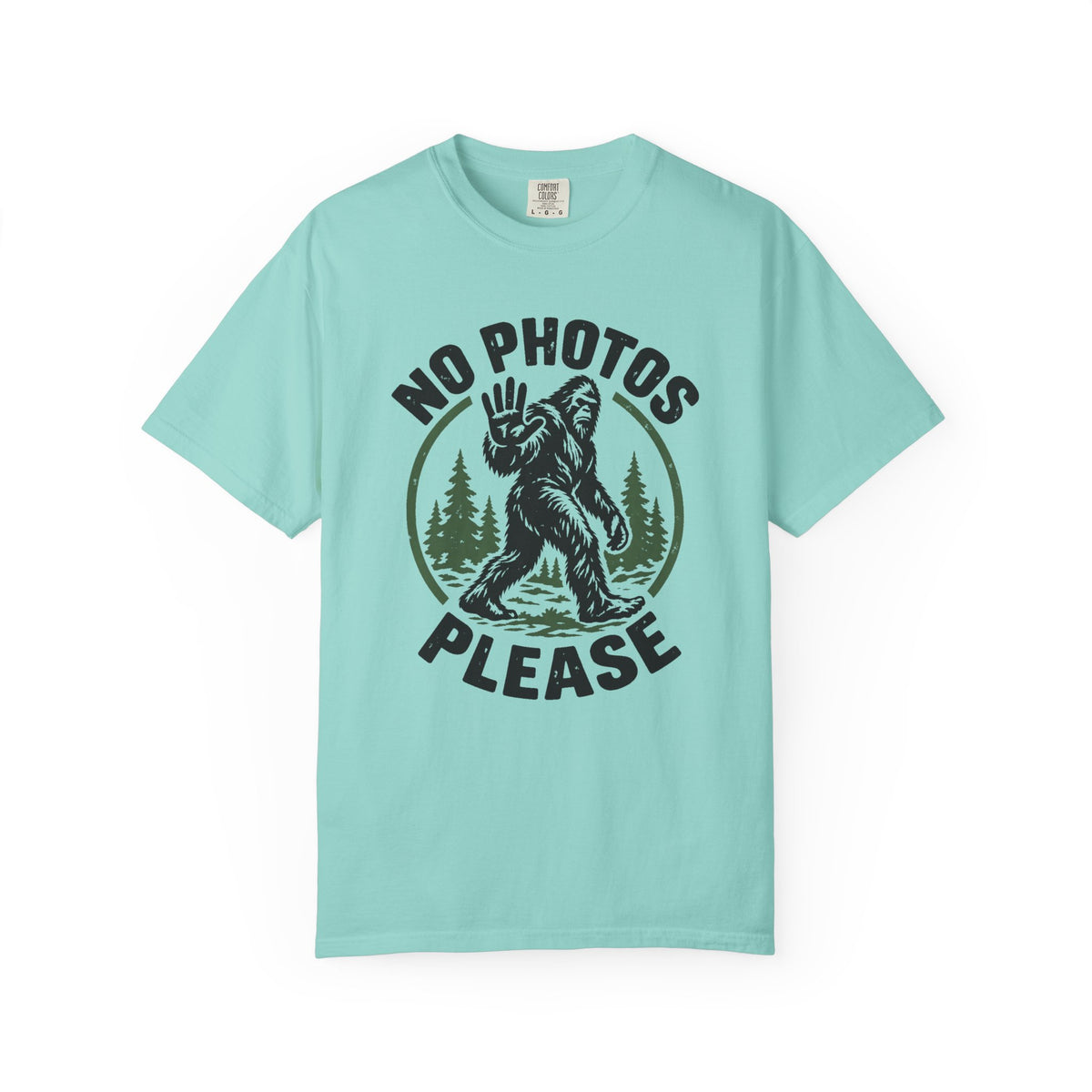 No Photos Please T-Shirt – Chalky Mint