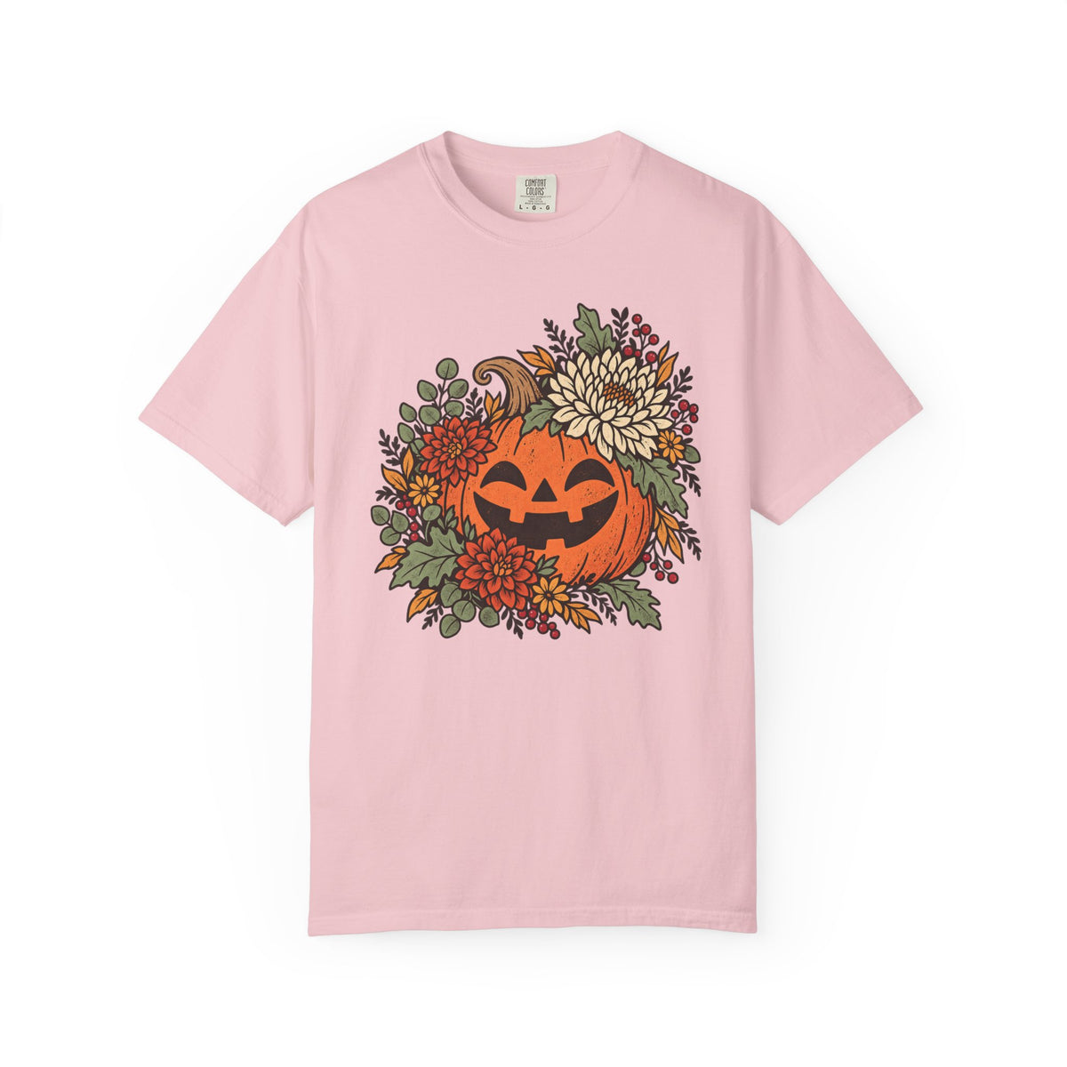 Pumpkin Jack-O'-Lantern Floral T-Shirt – Blossom