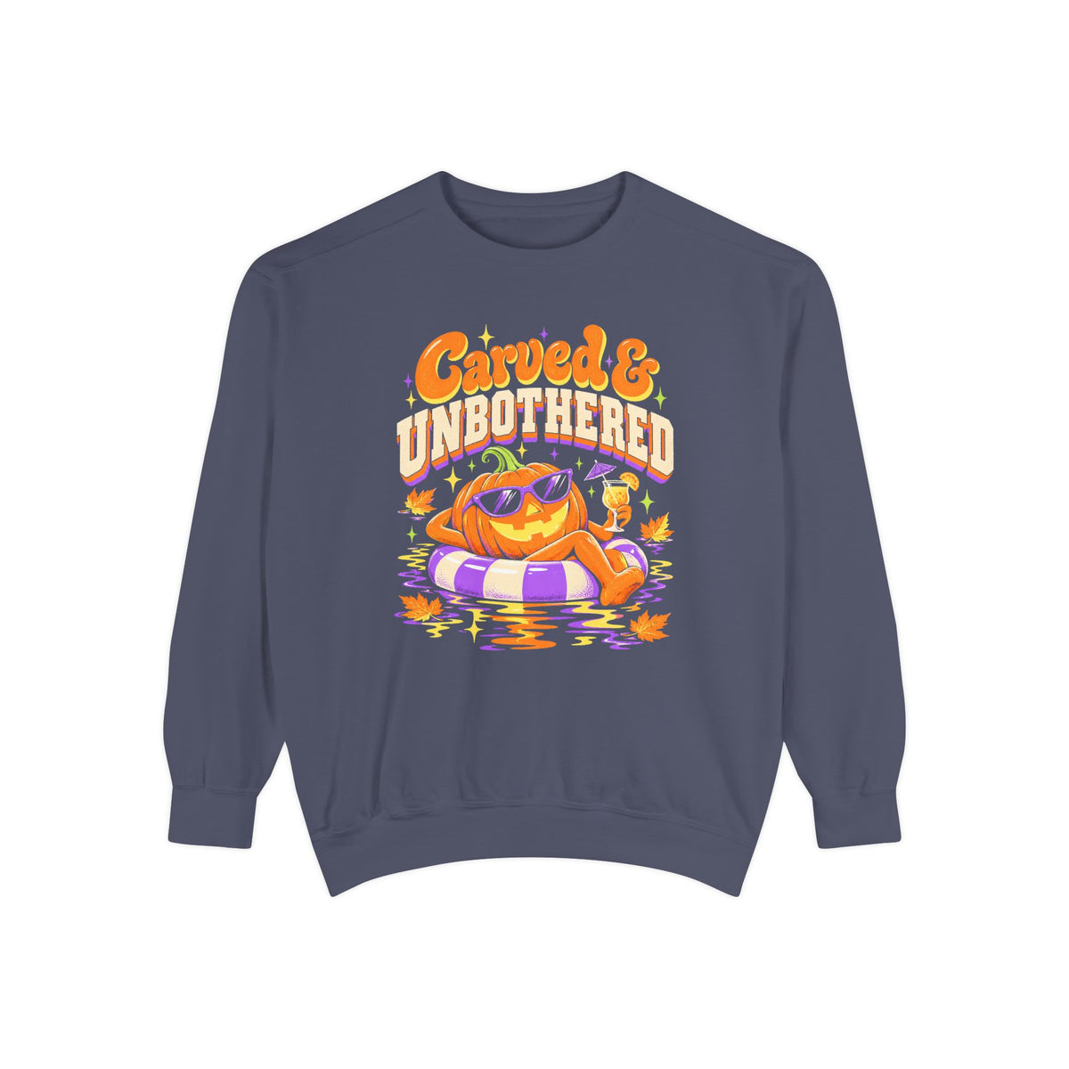 Carved & Unbothered Sweatshirt – Denim