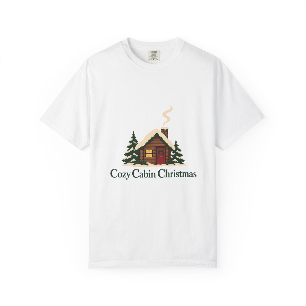 Cozy Cabin Christmas T-Shirt – White