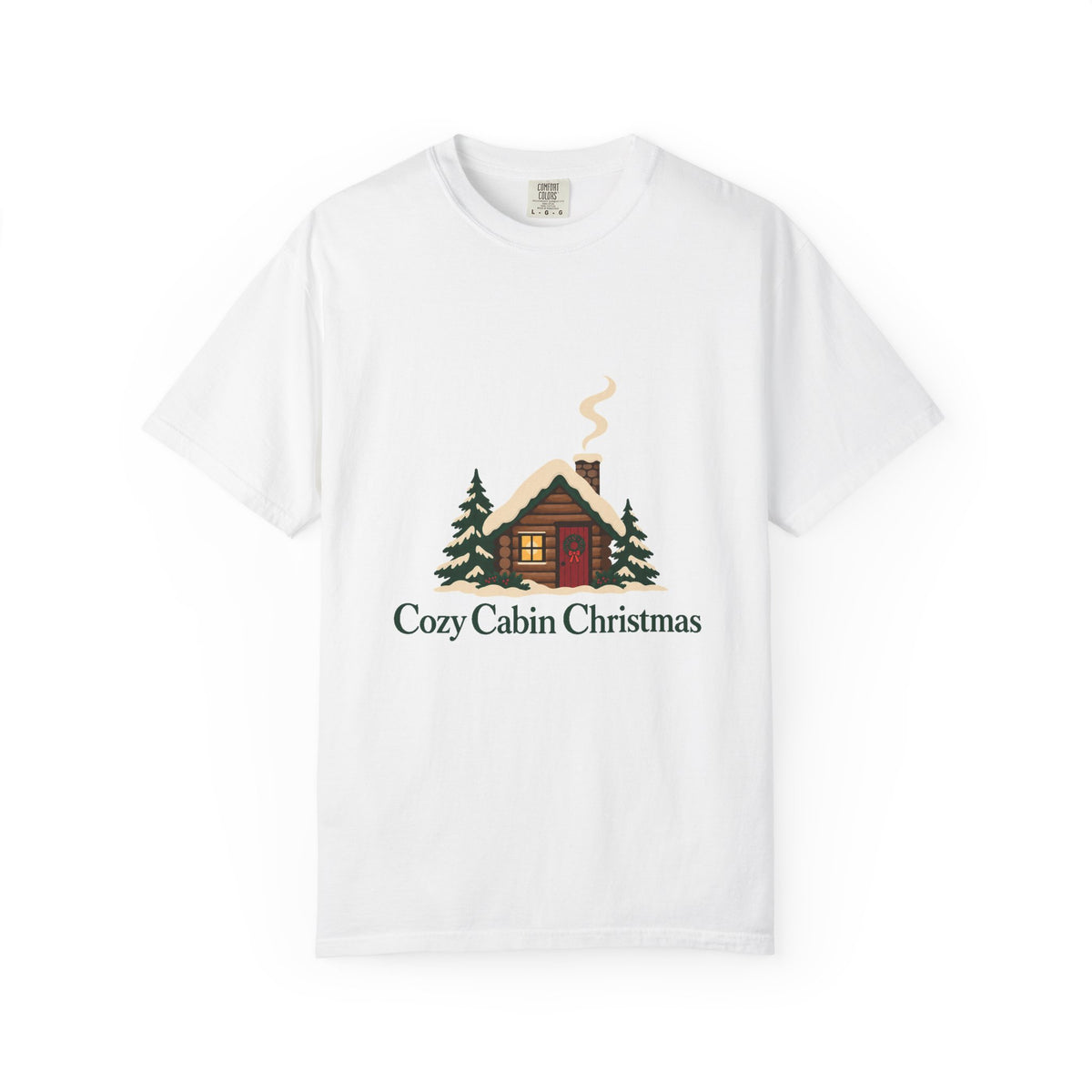 Cozy Cabin Christmas T-Shirt – White