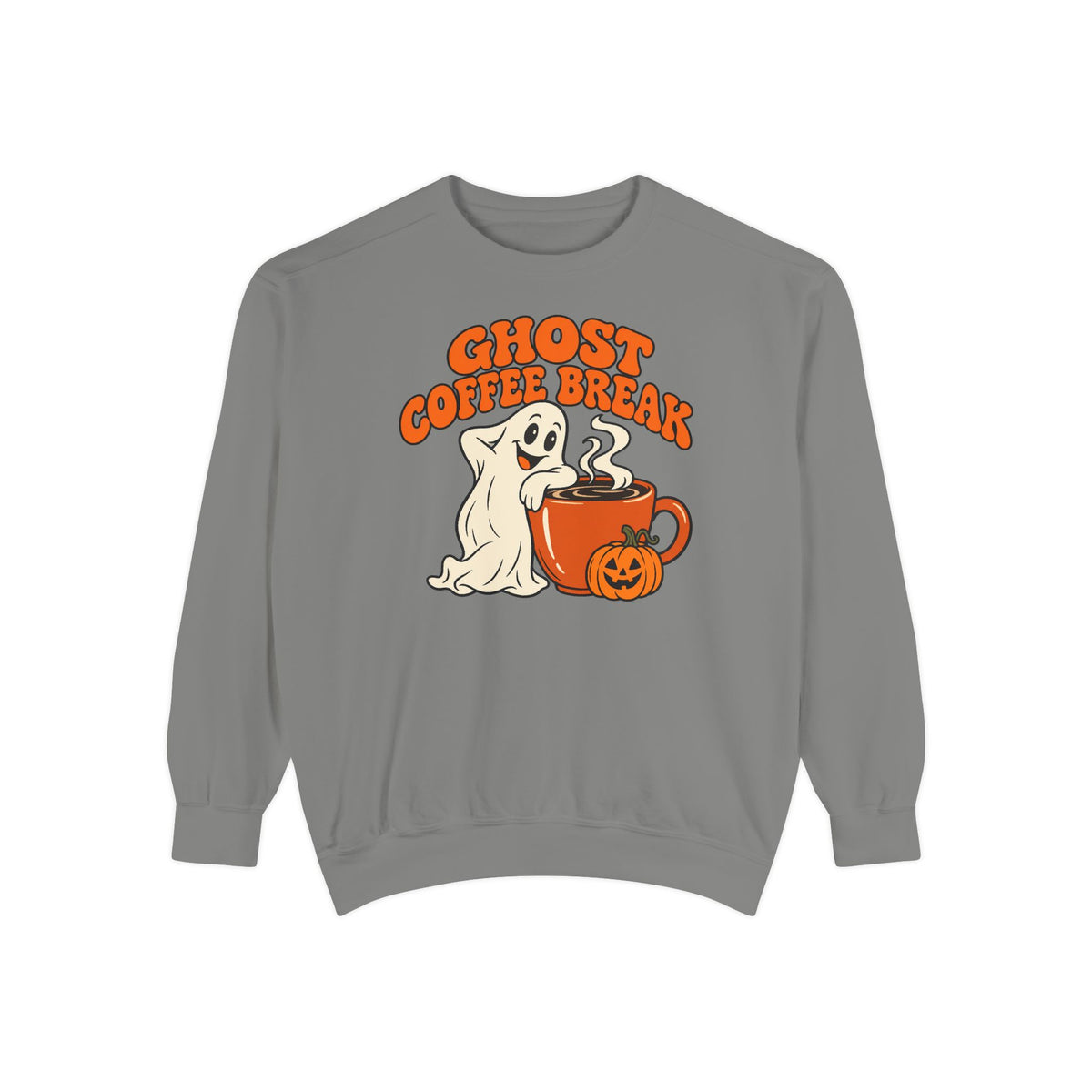 Ghost Coffee Break Sweatshirt – Grey