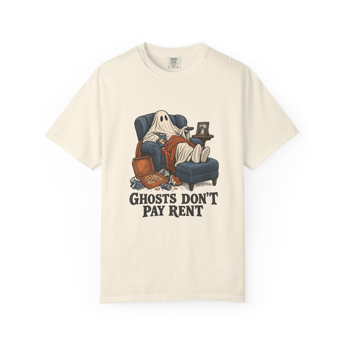 Ghosts Don't Pay Rent T-Shirt – Ivory