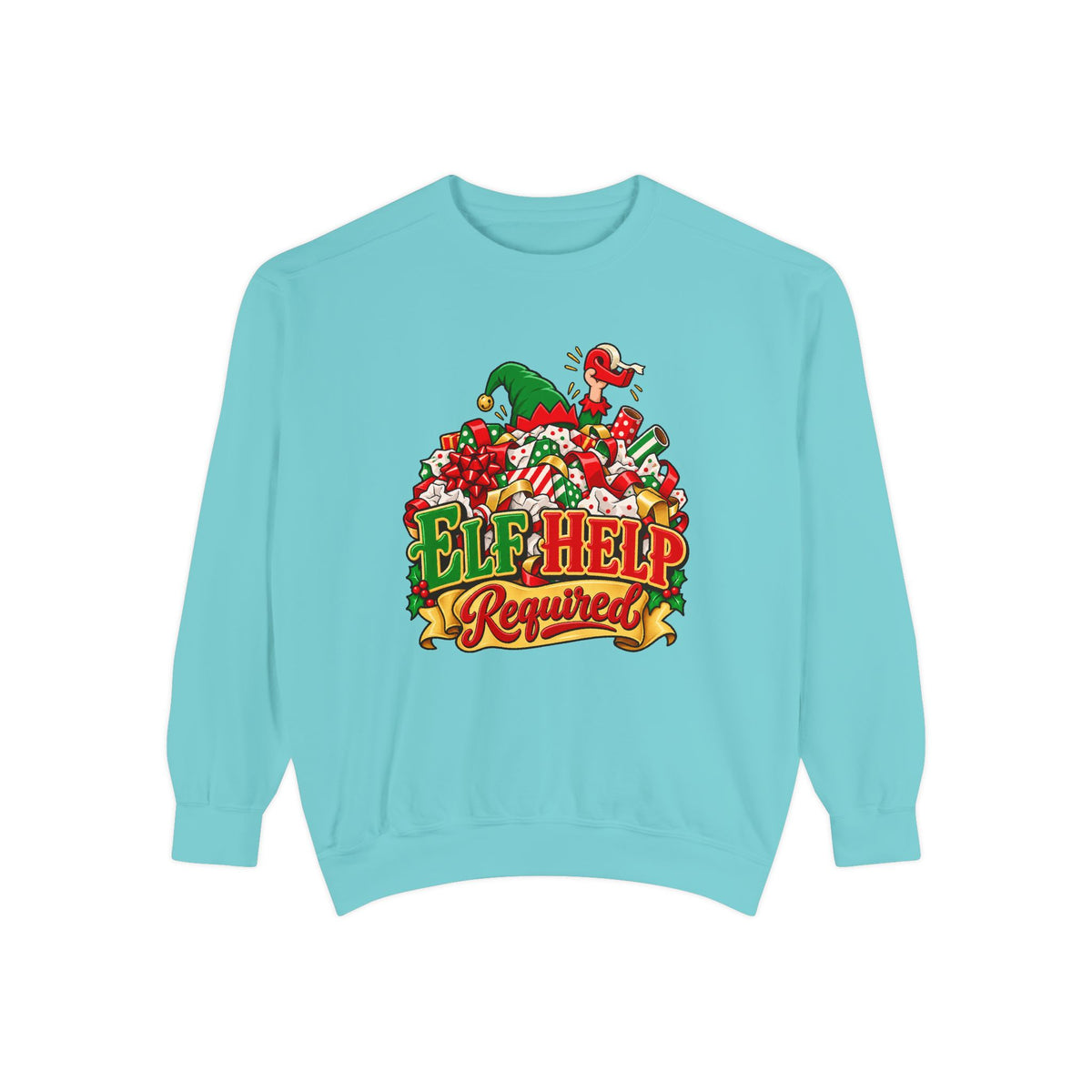 Elf Help Required Sweatshirt – Chalky Mint