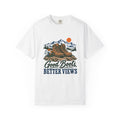 Good Boots, Better Views T-Shirt – White