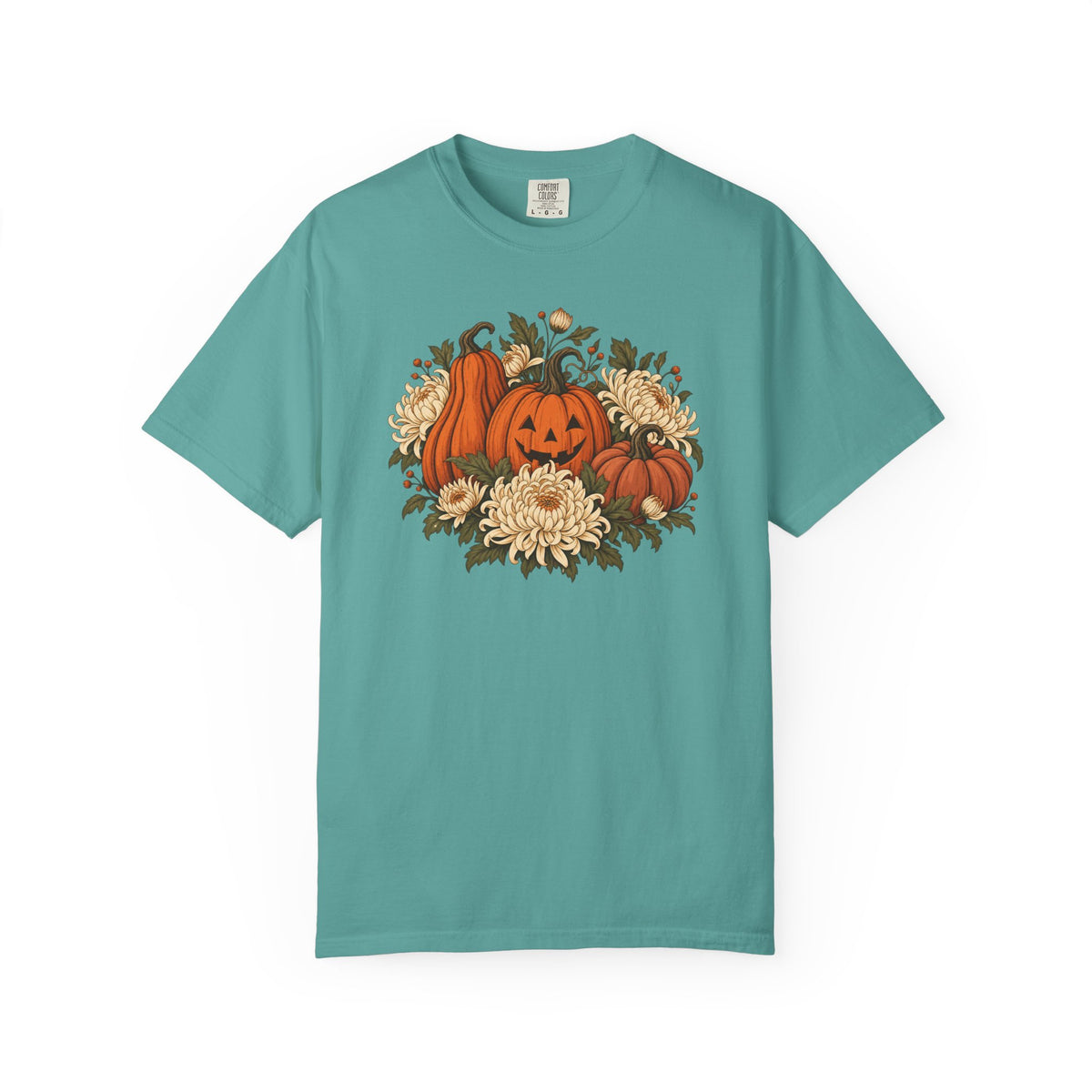 Botanical Pumpkins T-Shirt – Seafoam