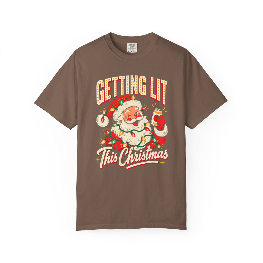 Getting Lit This Christmas T-Shirt – Espresso