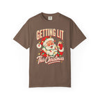 Getting Lit This Christmas T-Shirt – Espresso