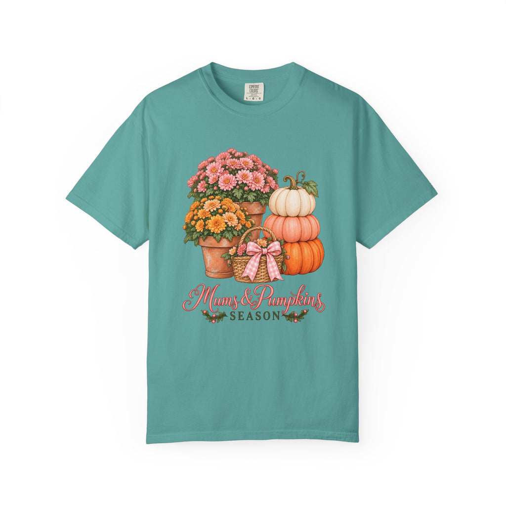 Mums & Pumpkins Season T-Shirt – Seafoam