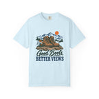 Good Boots, Better Views T-Shirt – Chambray