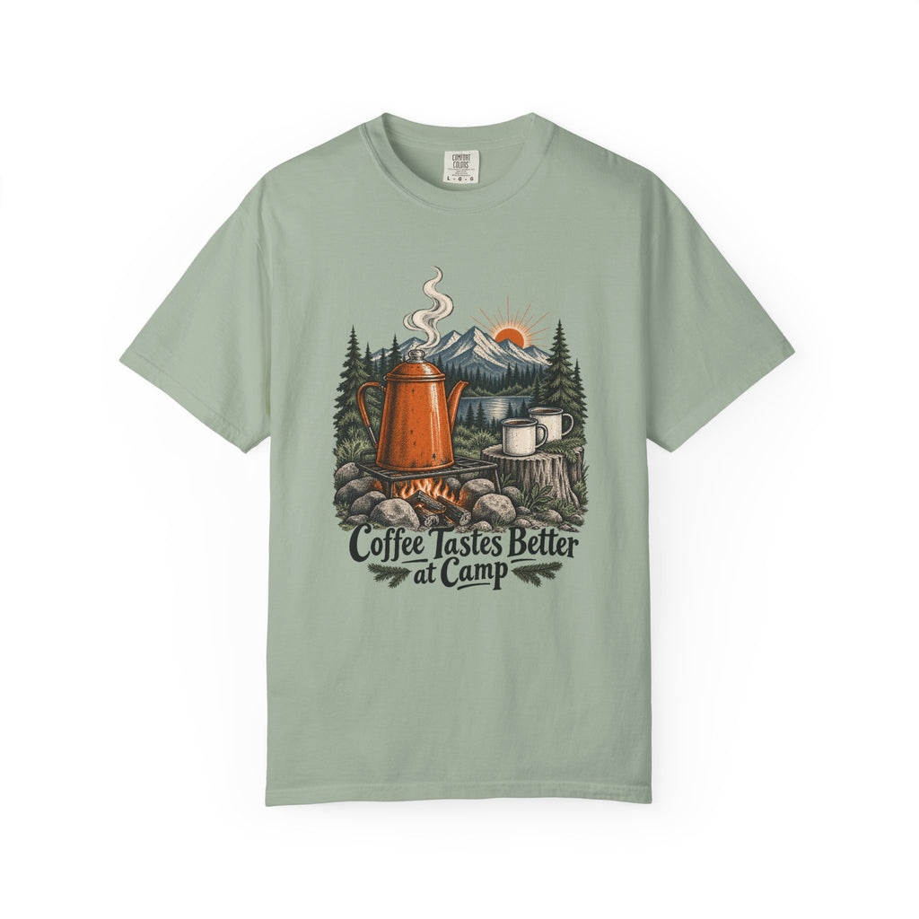 Coffee Tastes Better at Camp T-Shirt – Bay