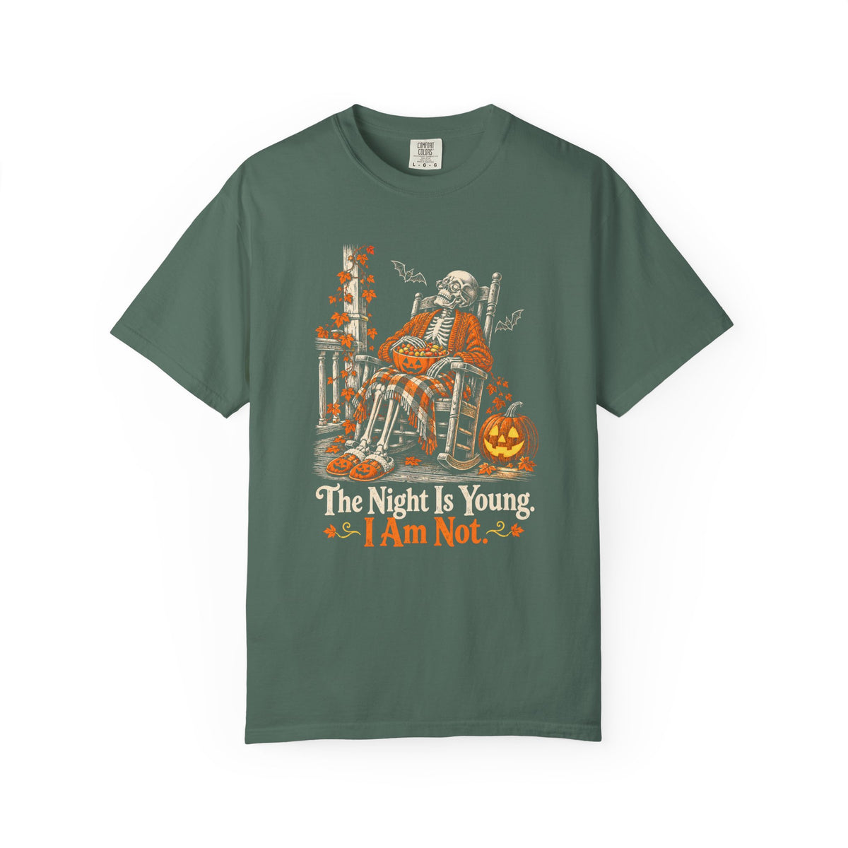 The Night Is Young. I Am Not. T-Shirt – Blue Spruce