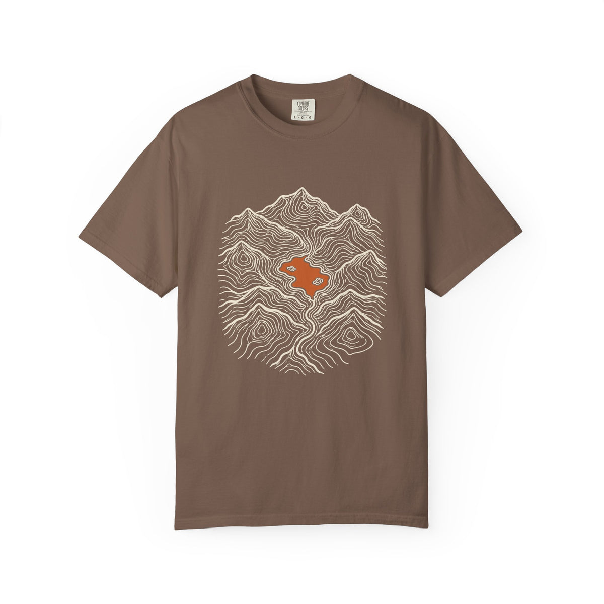 Mountain Lake Map T-Shirt