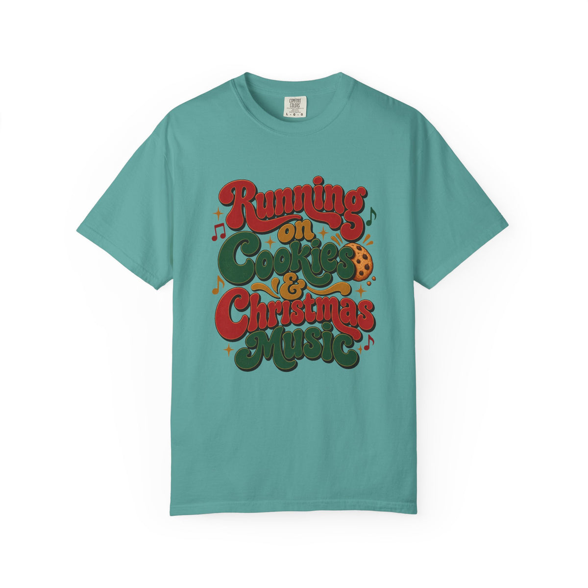 Running on Cookies & Christmas Music T-Shirt – Seafoam