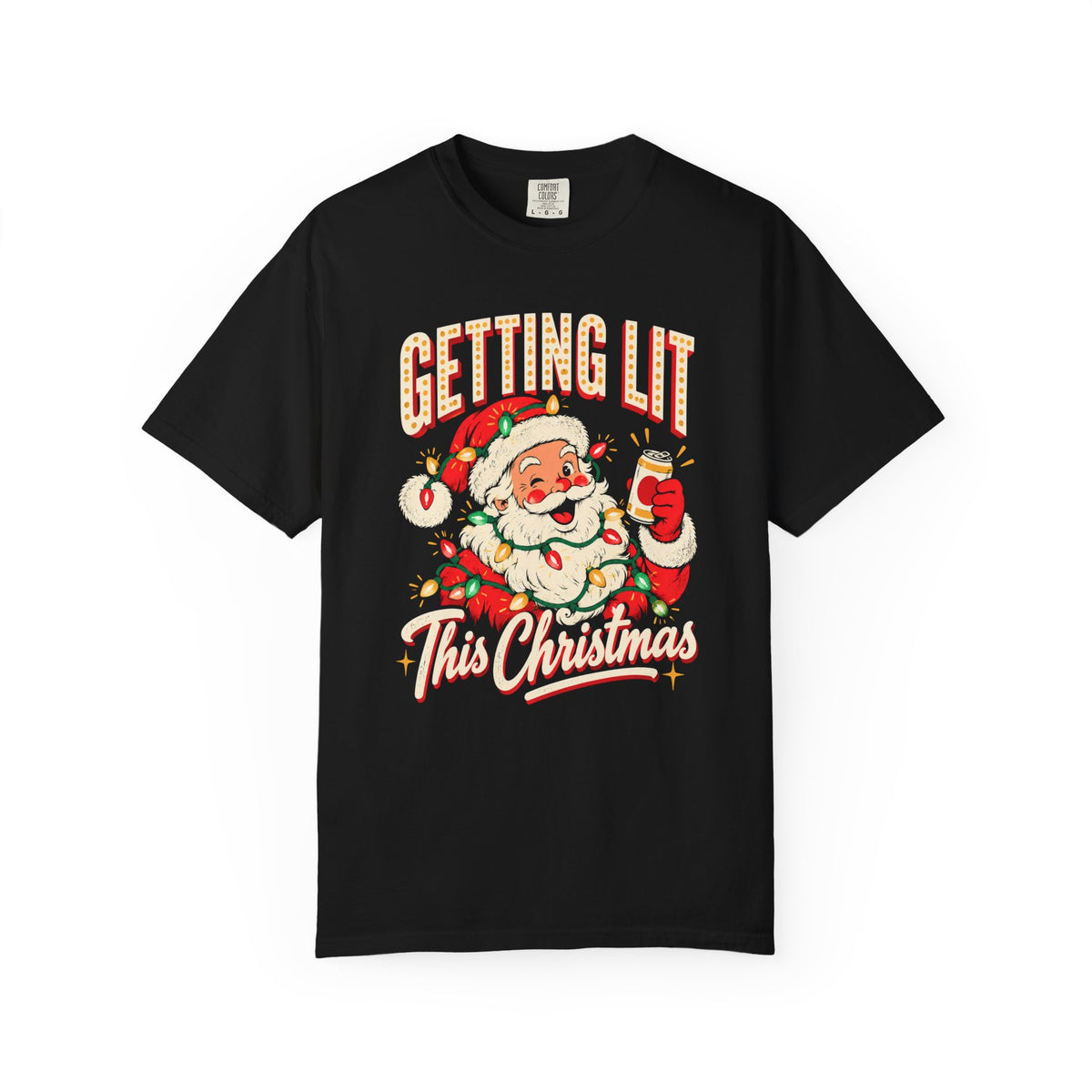 Getting Lit This Christmas T-Shirt – Black