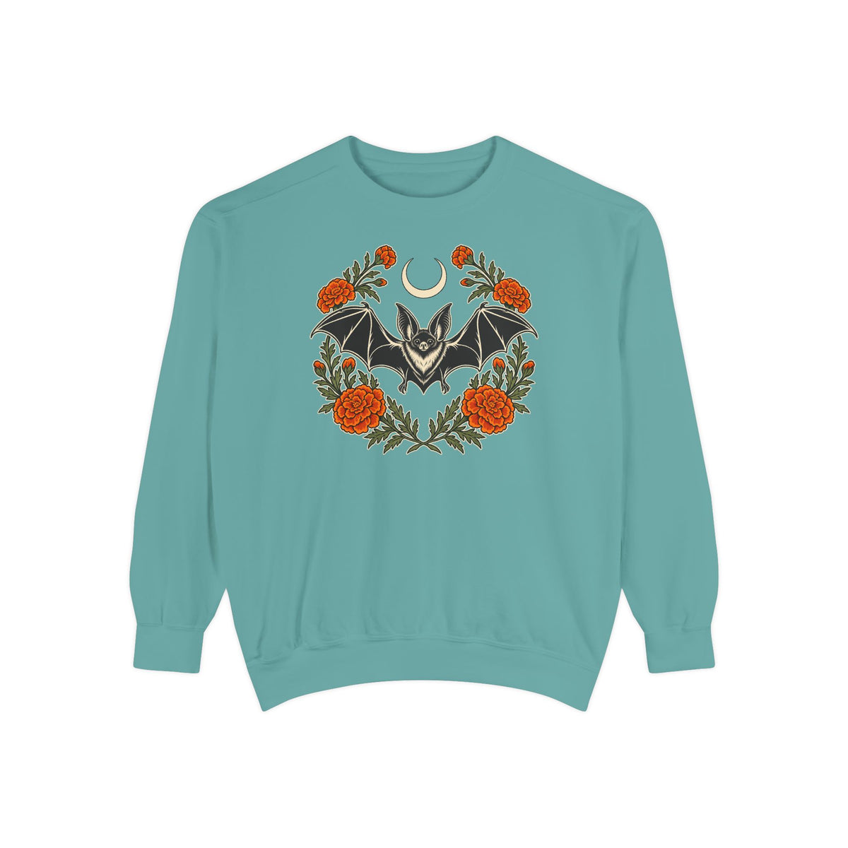 Botanical Bat Sweatshirt – Seafoam