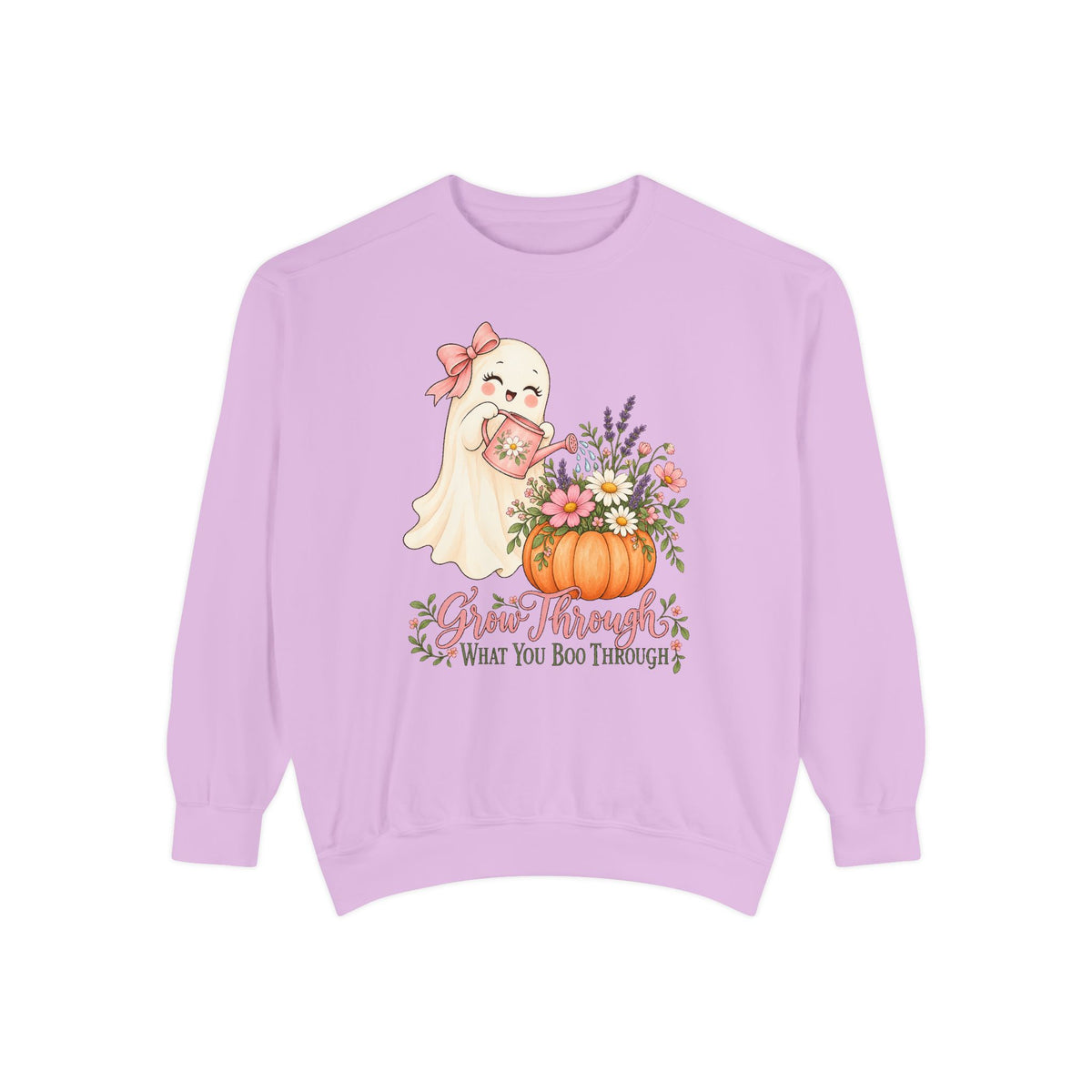Grow Through What You Boo Through Sweatshirt – Orchid