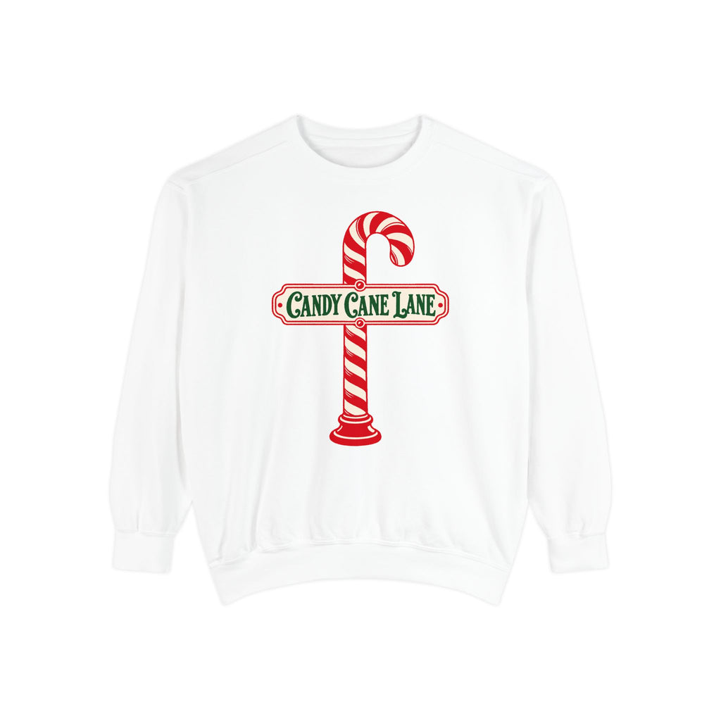 Candy Cane Lane Sweatshirt – White