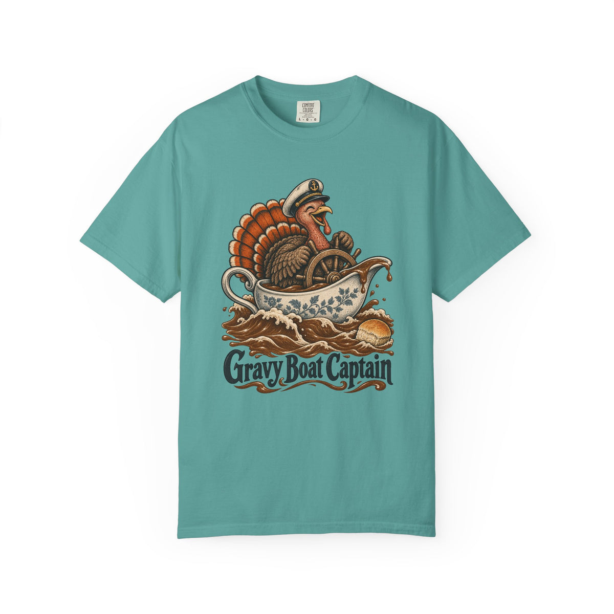 Gravy Boat Captain T-Shirt – Seafoam