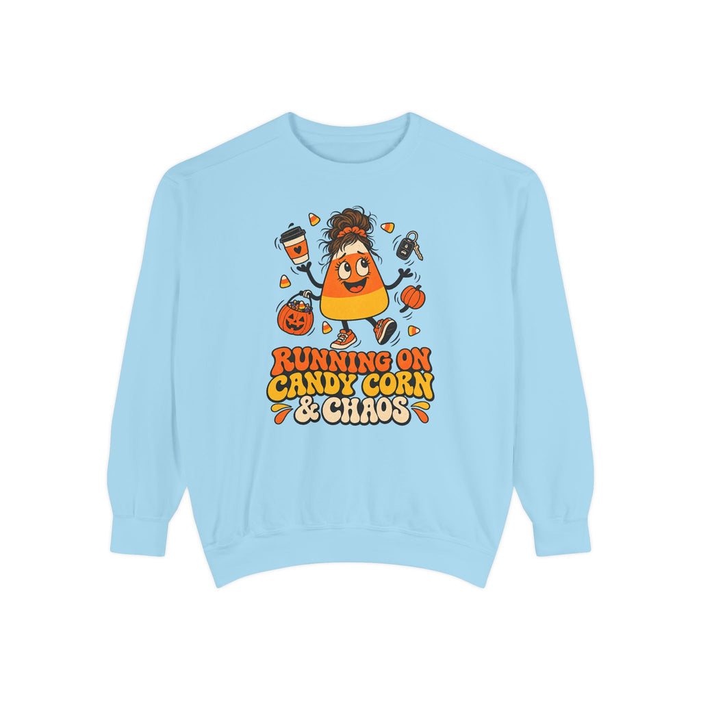 Running on Candy Corn and Chaos Sweatshirt – Chambray