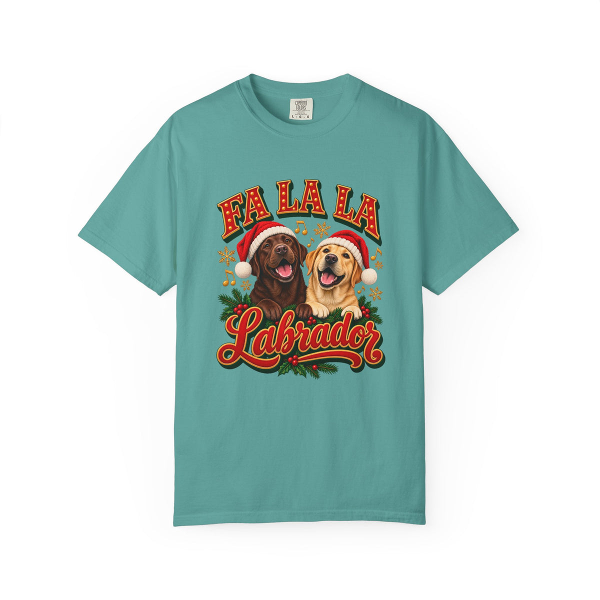Fa La La Labrador T-Shirt – Seafoam