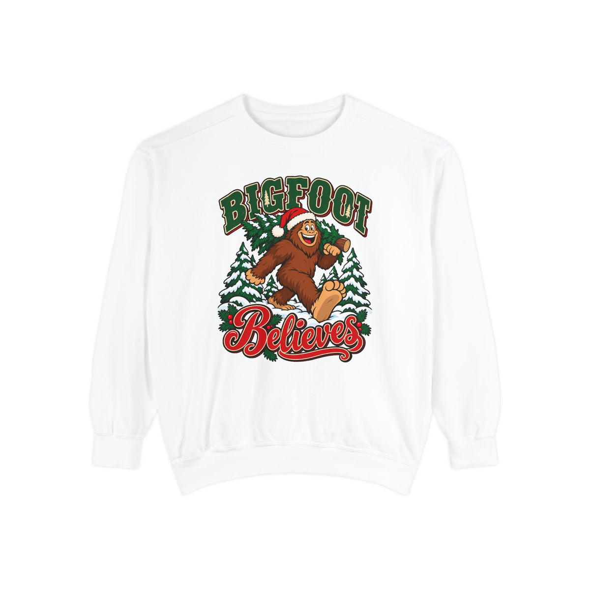 Bigfoot Believes Sweatshirt – White