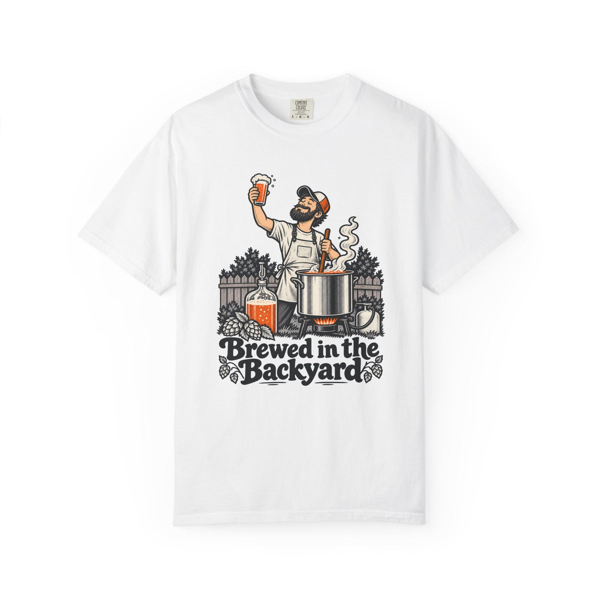 Brewed in the Backyard T-Shirt – White