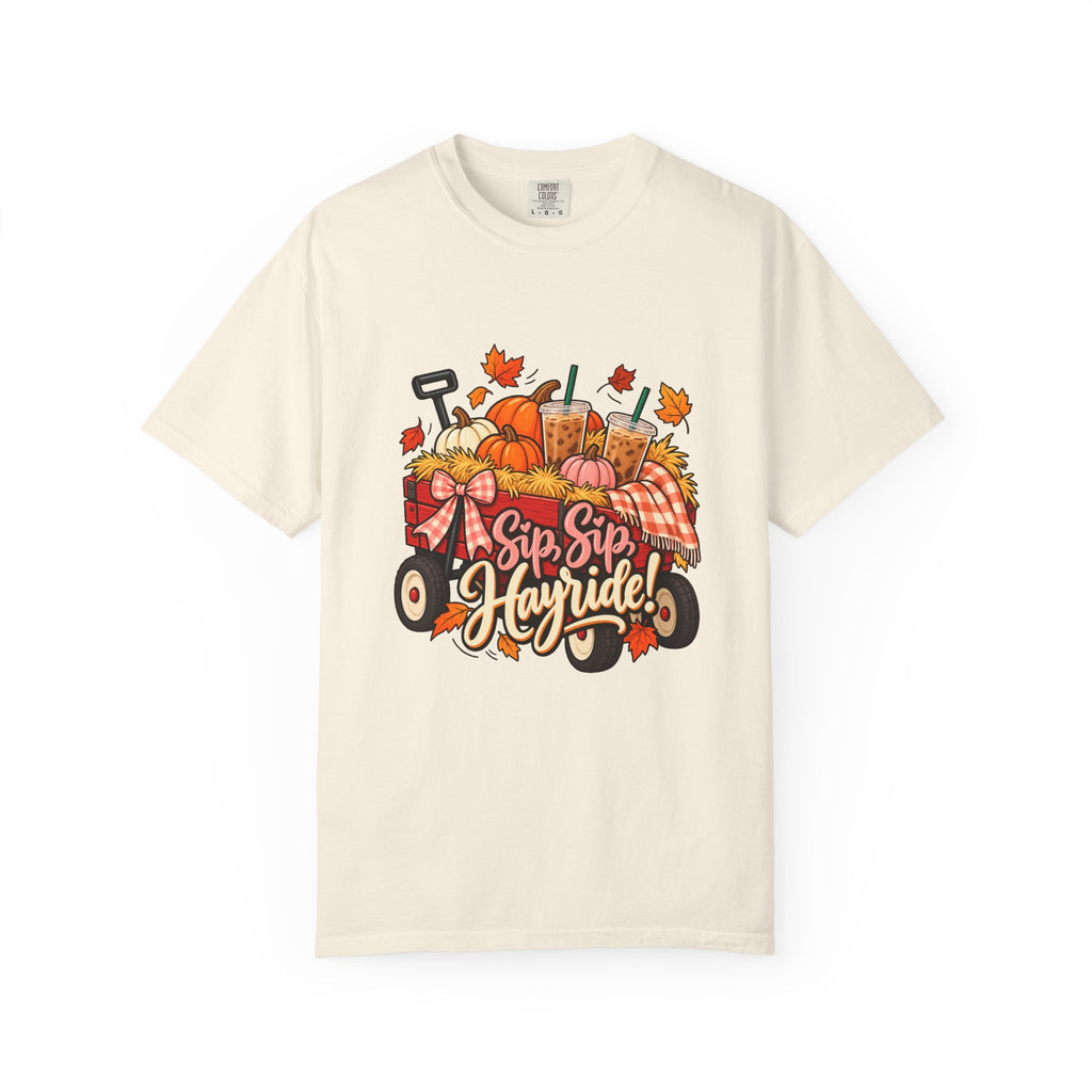 Sip, Sip, Hayride! T-Shirt – Ivory