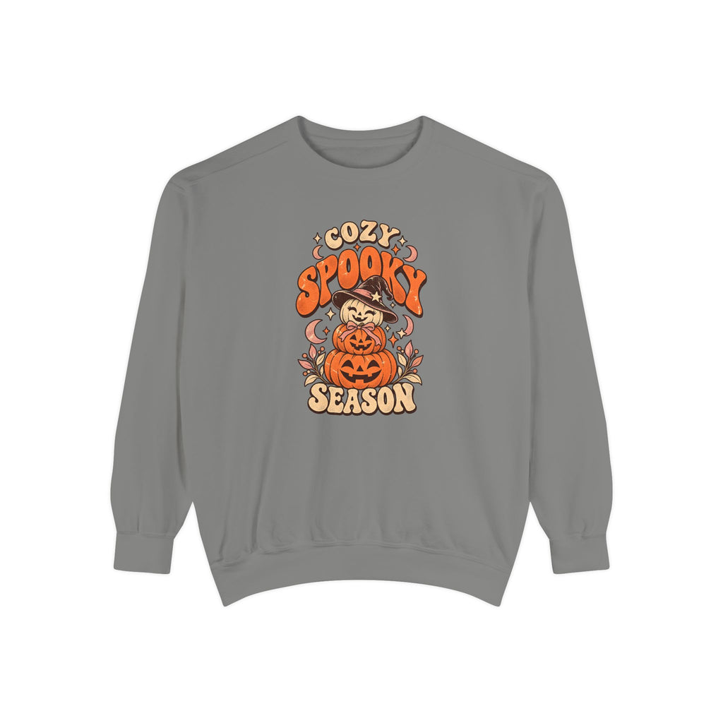 Cozy Spooky Season Sweatshirt – Grey