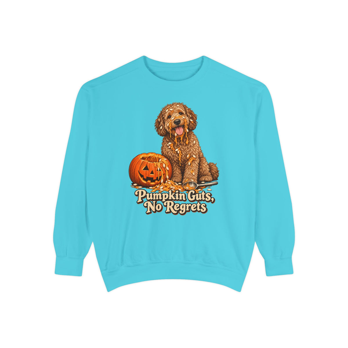 Pumpkin Guts, No Regrets Sweatshirt – front view