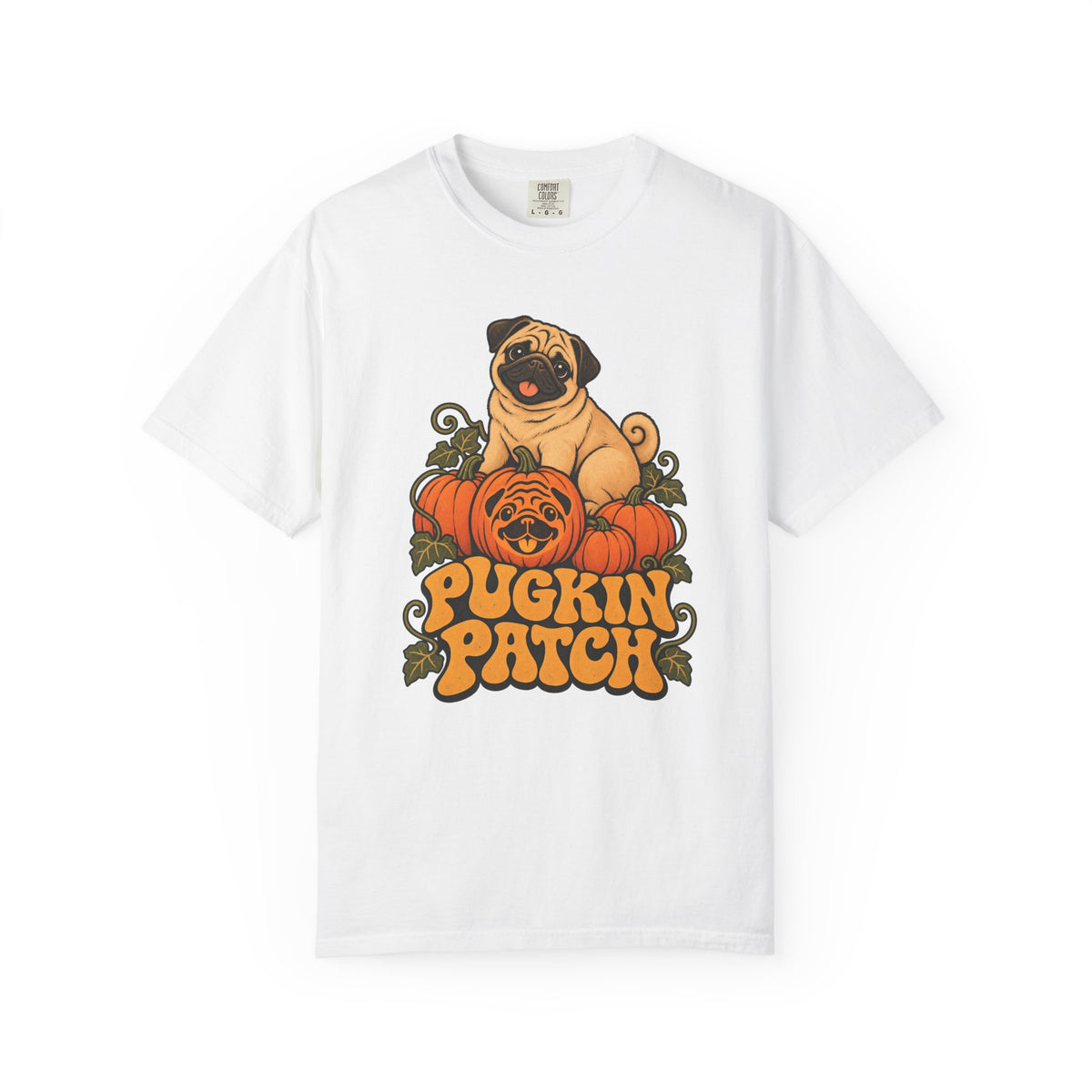 Pugkin Patch T-Shirt – White